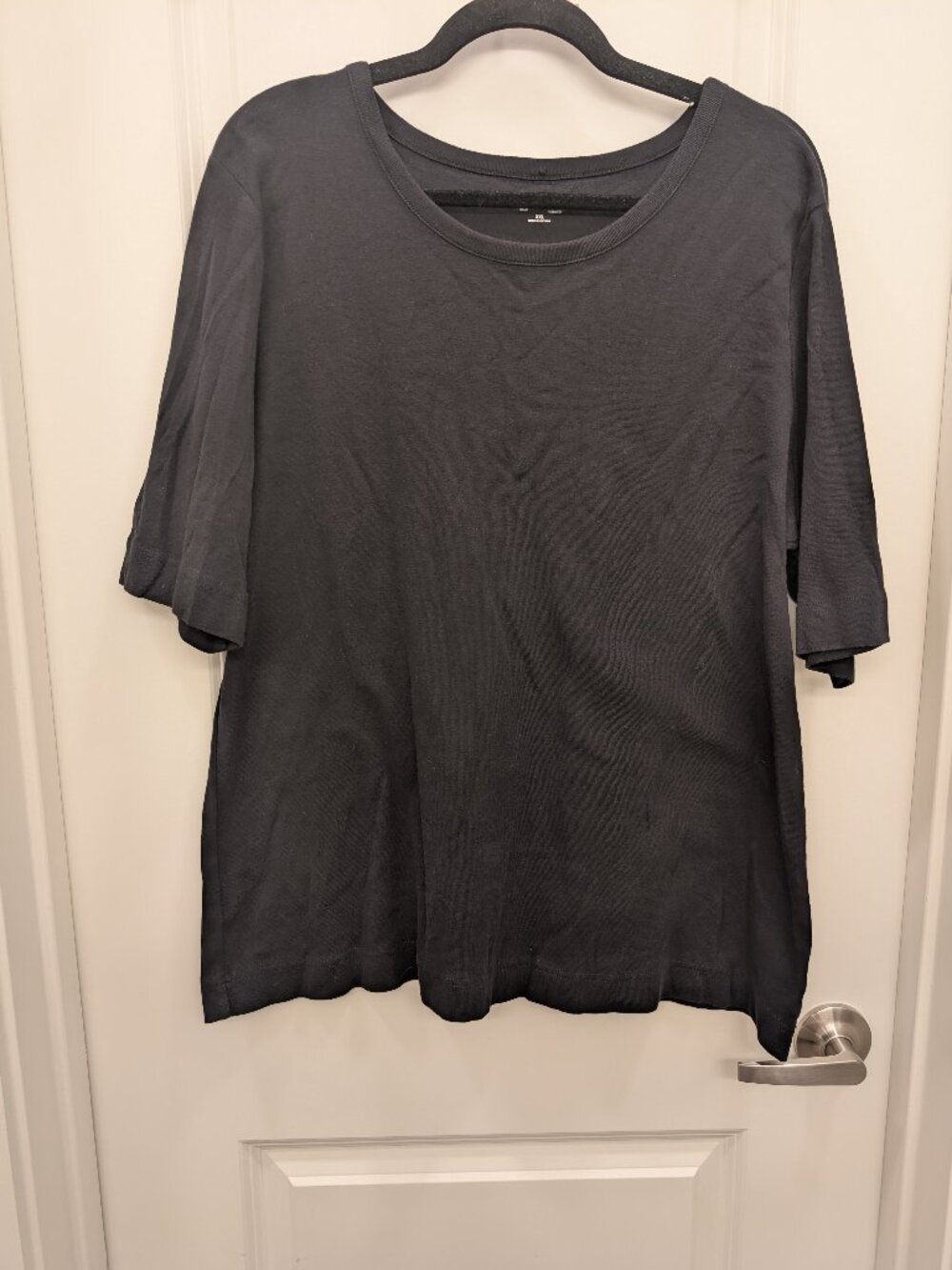 Duluth Trading Co Lightweight Longtail T Womens 2X Black 3/4 Sleeve Cotton Shirt